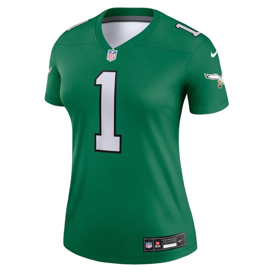 Women's Philadelphia Eagles Jalen Hurts Nike Kelly Green Alternate Legend Player Jersey - ujerseystore