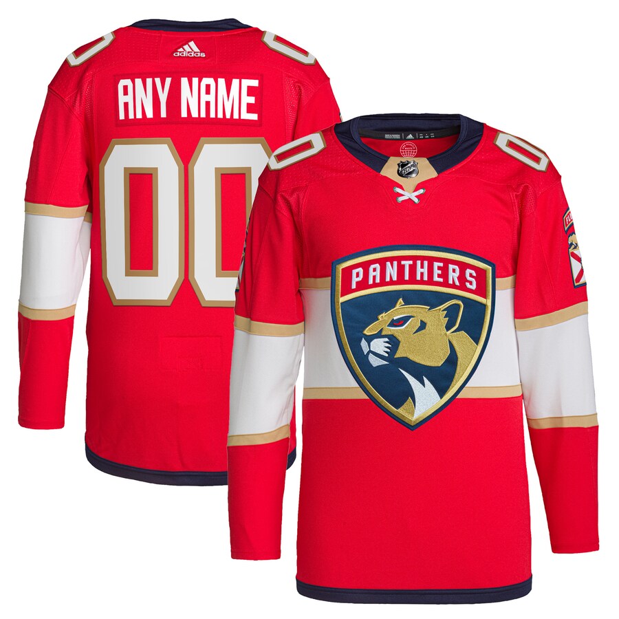 Men's Florida Panthers adidas Red Home Primegreen Authentic Pro Custom Jersey - ujerseystore