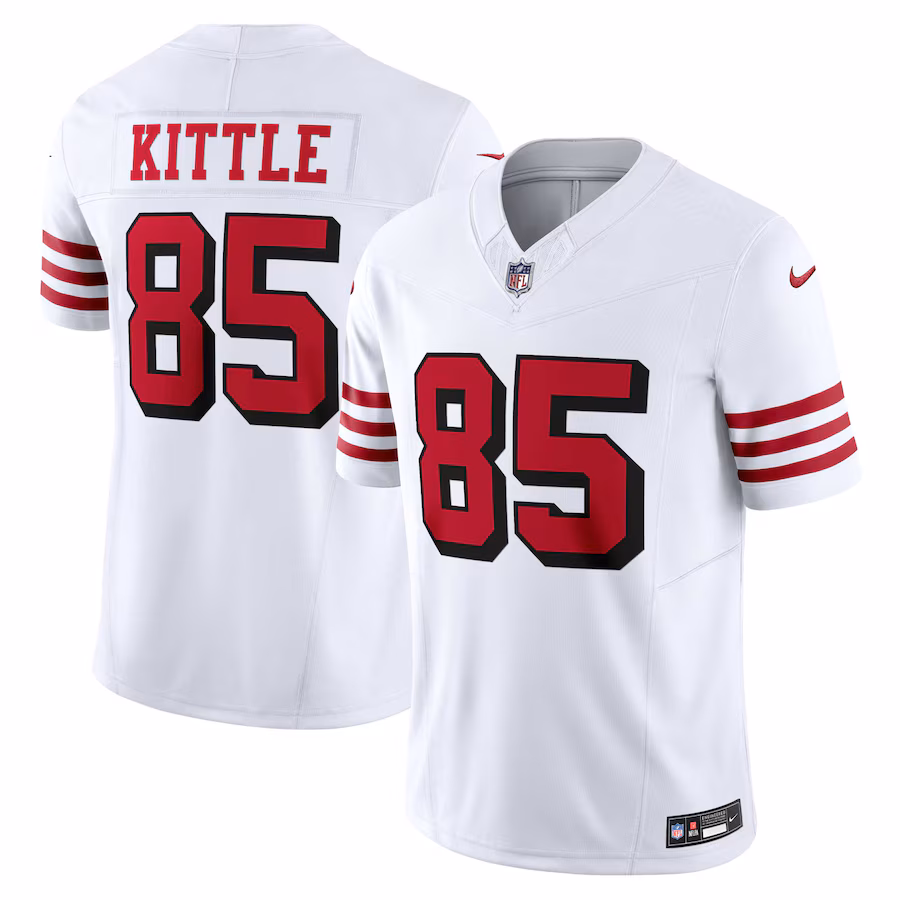 Men's San Francisco 49ers George Kittle Nike White Vapor F.U.S.E. Limited Jersey - ujerseystore