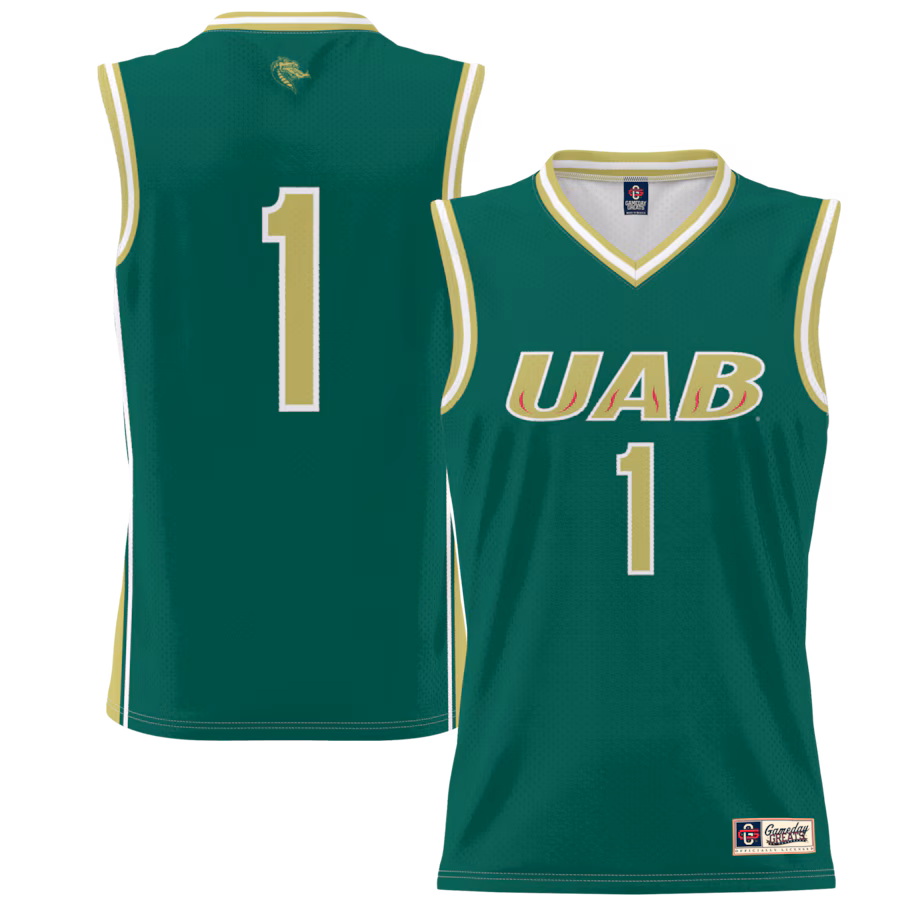 Youth GameDay Greats #1 Green UAB Blazers Lightweight Basketball Jersey - ujerseystore