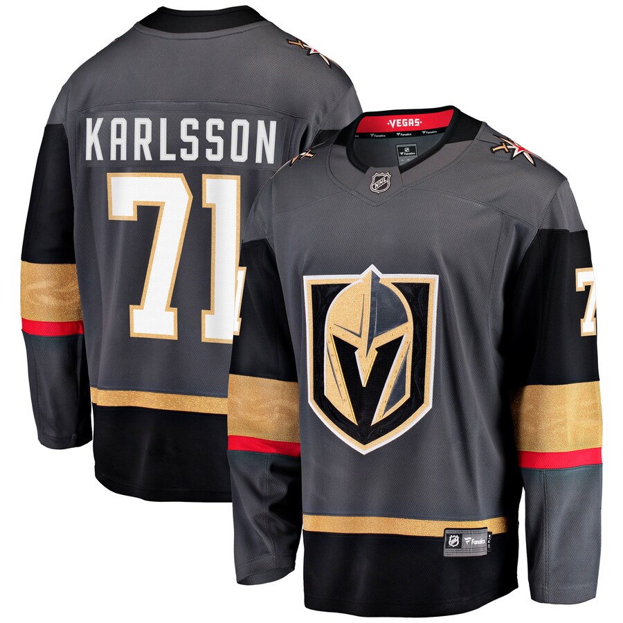 Men's Vegas Golden Knights William Karlsson Fanatics Branded Gray Alternate Breakaway Jersey - ujerseystore