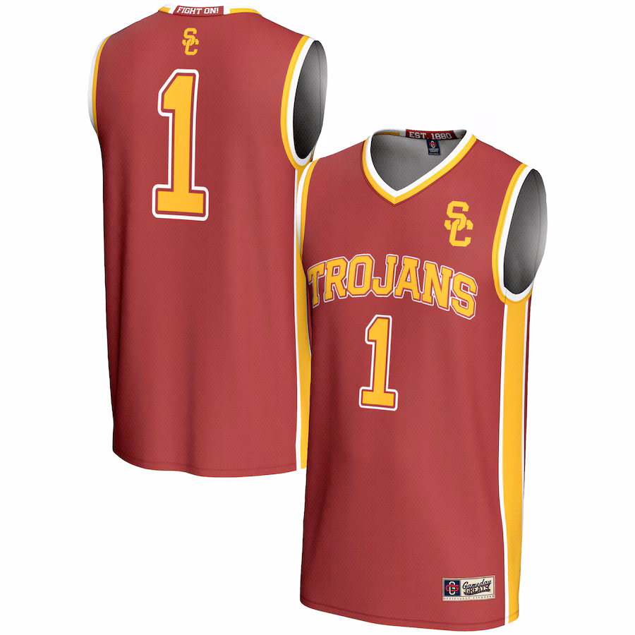 Youth GameDay Greats #1 Cardinal USC Trojans Lightweight Basketball Jersey - ujerseystore