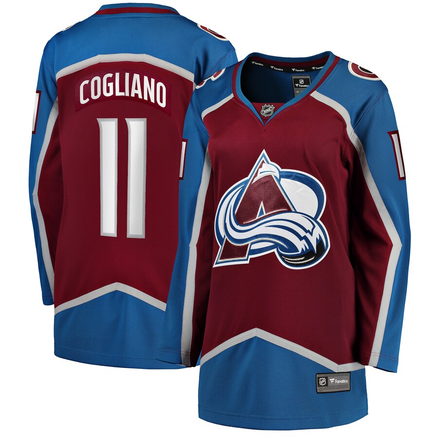 Women's Colorado Avalanche Andrew Cogliano Fanatics Branded Burgundy Home Breakaway Player Jersey - ujerseystore