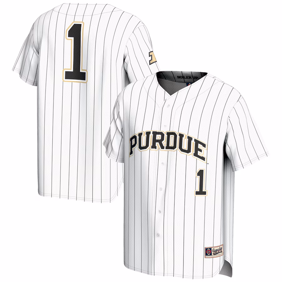 Unisex GameDay Greats #1 White Purdue Boilermakers Lightweight Baseball Jersey - ujerseystore