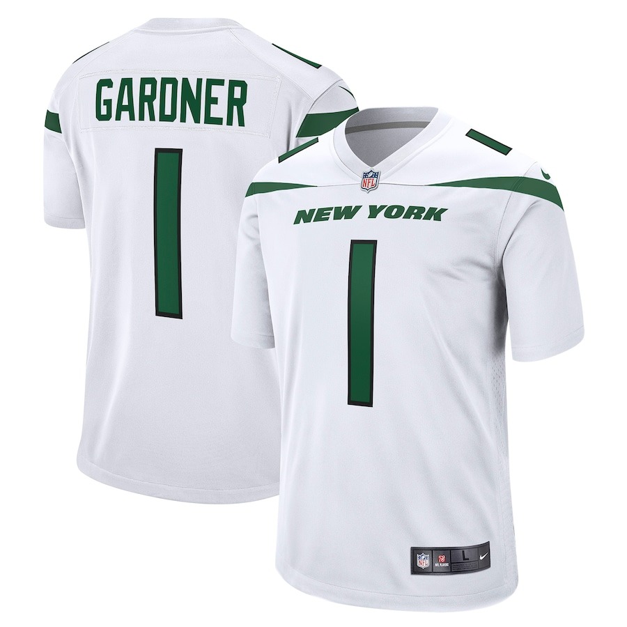 Men's New York Jets Ahmad Sauce Gardner Nike White Player Game Jersey - ujerseystore