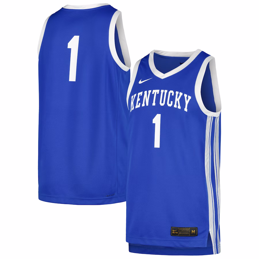 #1 Kentucky Wildcats Nike Replica Jersey - Royal - ujerseystore