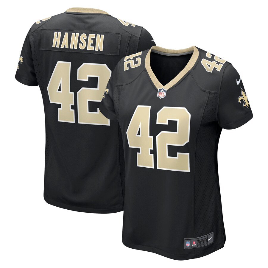Women's New Orleans Saints Chase Hansen Nike Black Game Jersey - ujerseystore