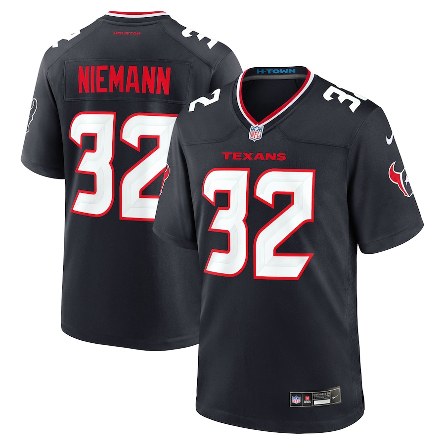 Men's Houston Texans Nick Niemann Nike Navy Team Game Jersey - ujerseystore