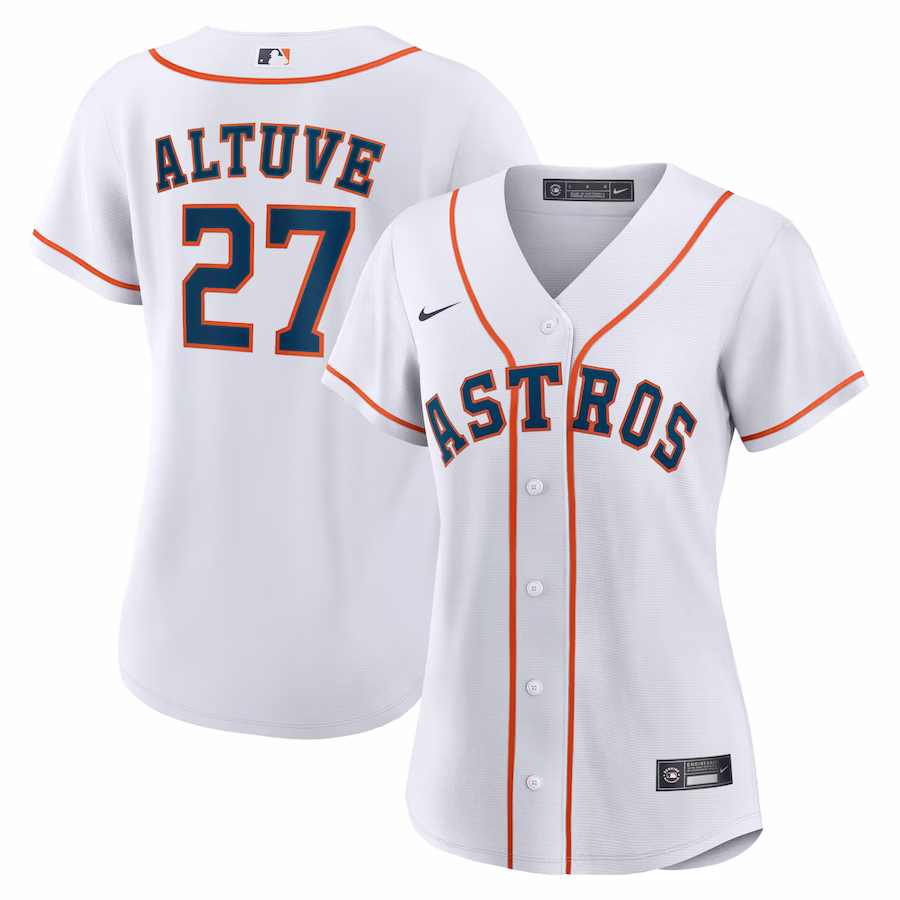 Women's Houston Astros Jose Altuve Nike White Home Replica Player Jersey - ujerseystore