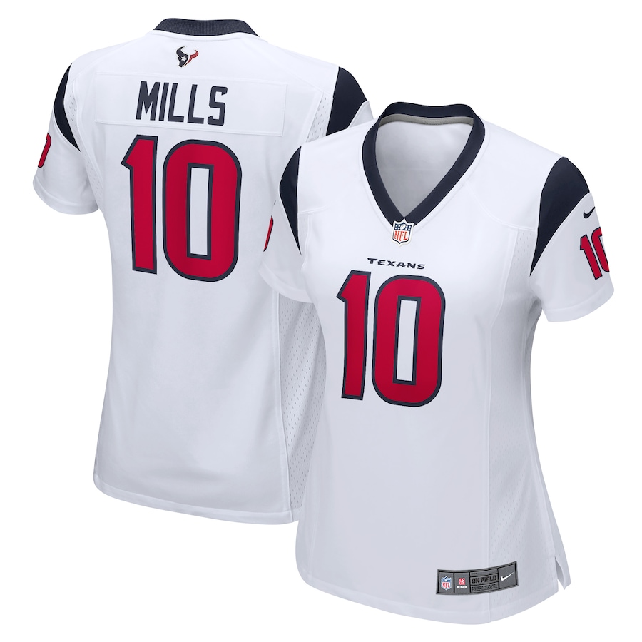 Women's Houston Texans Davis Mills Nike White Game Player Jersey - ujerseystore