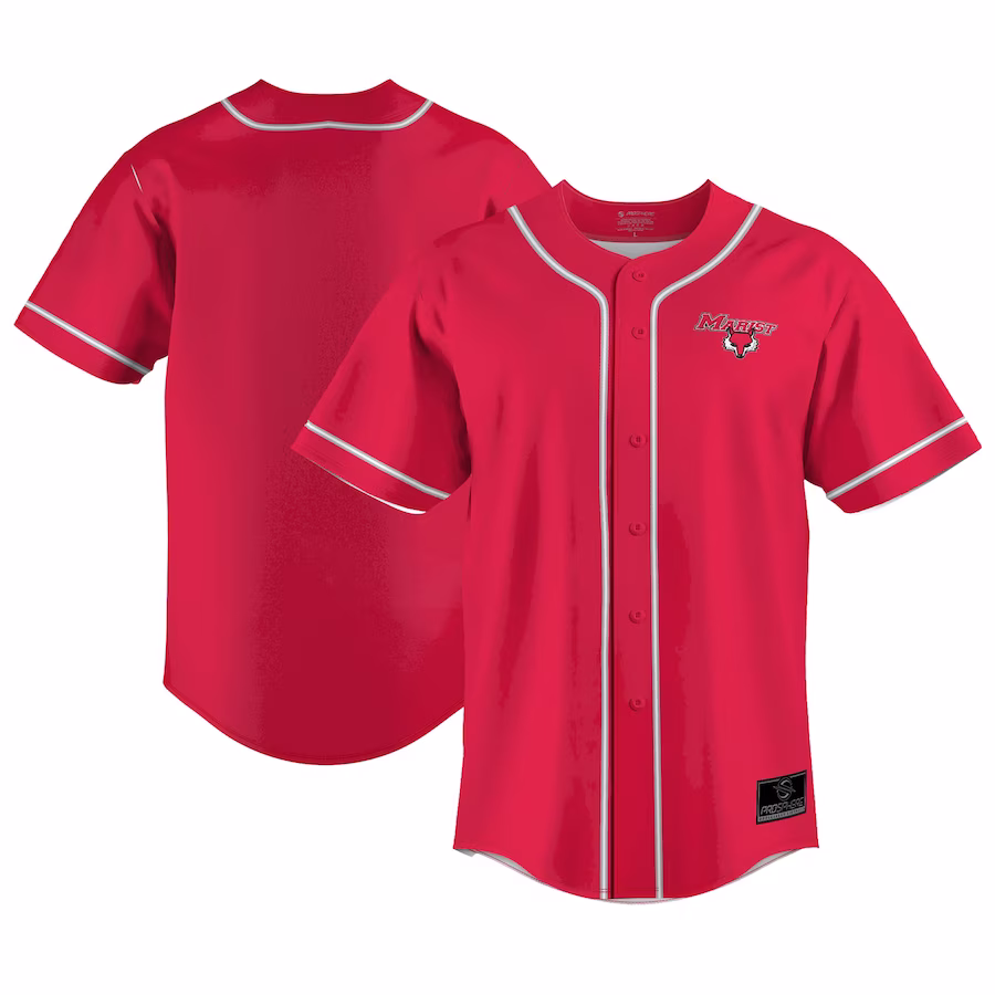 Marist Red Foxes ProSphere Youth  Baseball Jersey - Red - ujerseystore