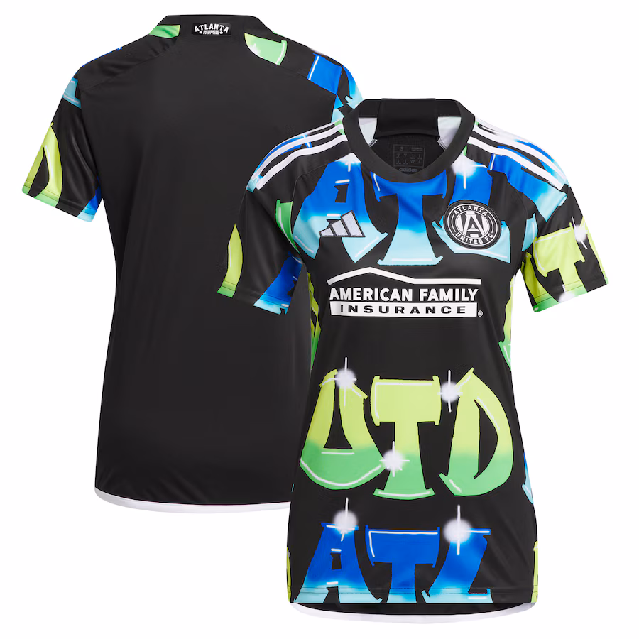 Women's Atlanta United FC  adidas Black 2023 The 404 Replica Jersey - ujerseystore