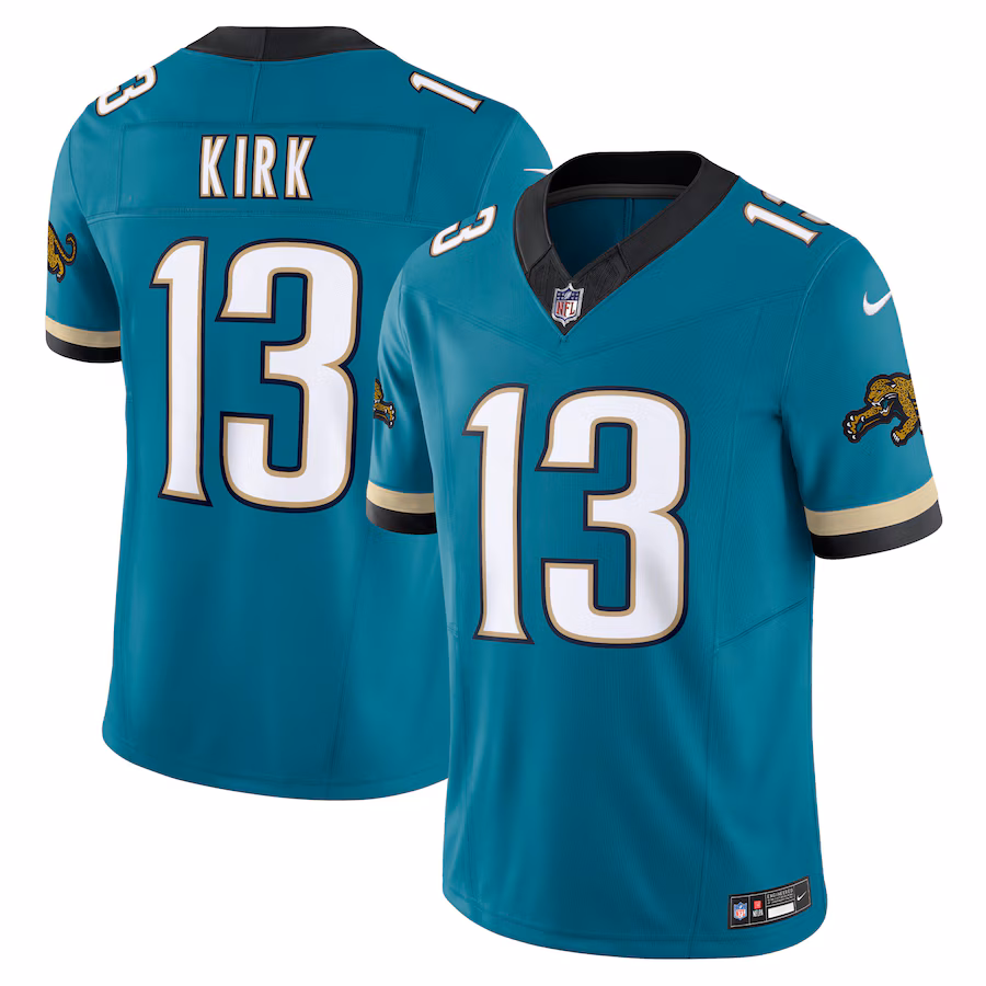 Men's Jacksonville Jaguars Christian Kirk Nike Teal Prowler Throwback Vapor F.U.S.E. Limited Jersey - ujerseystore