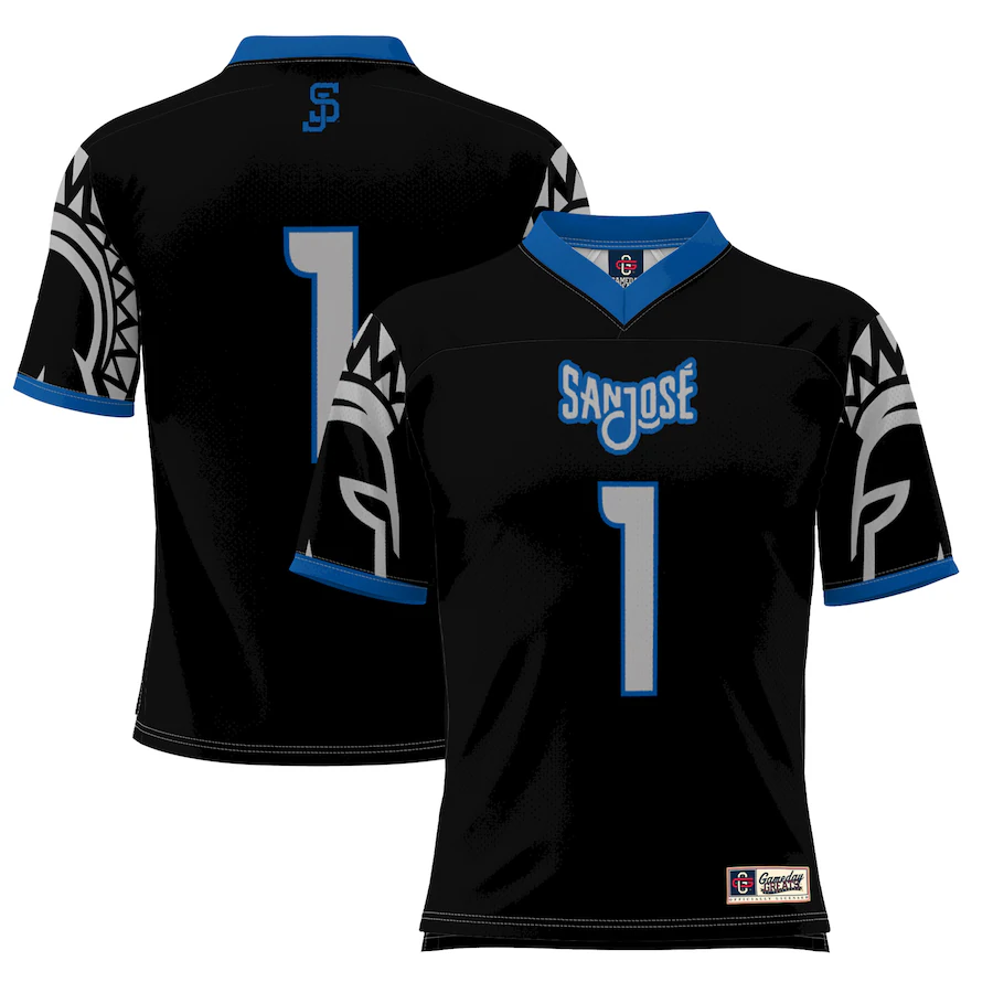 #1 San Jose State Spartans GameDay Greats Youth Football Jersey - Black - ujerseystore