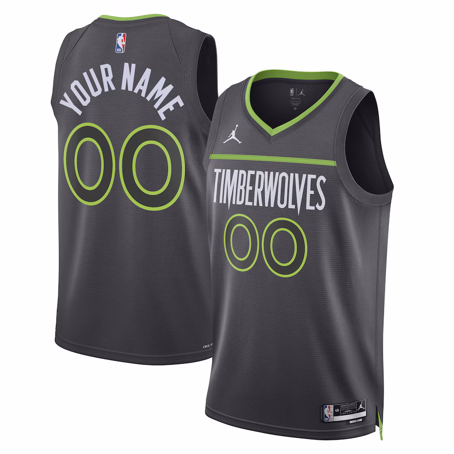 Unisex Minnesota Timberwolves Jordan Brand Black 2022/23 Swingman Custom Jersey - Statement Edition - ujerseystore