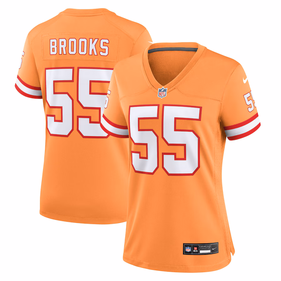 Women's Tampa Bay Buccaneers Derrick Brooks Nike Orange Throwback Game Jersey - ujerseystore