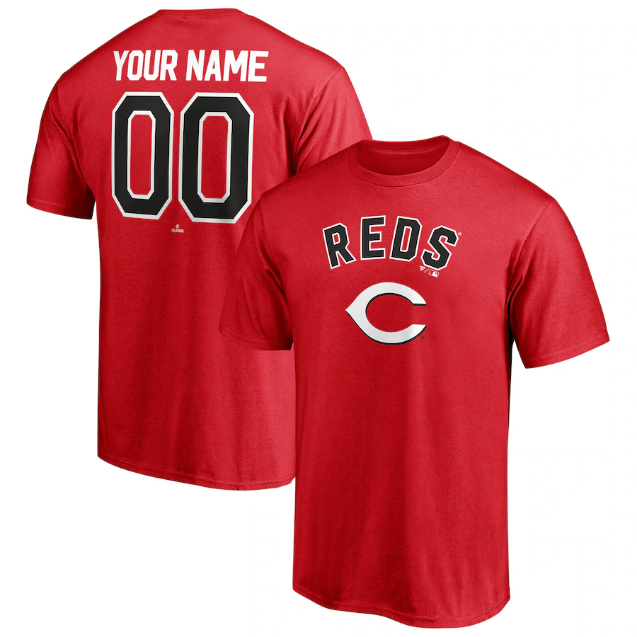 Men's Cincinnati Reds Red Personalized Team Winning Streak Name & Number T-Shirt - ujerseystore