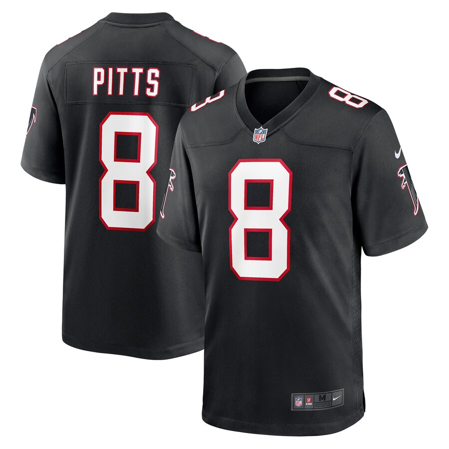 Men's Atlanta Falcons Kyle Pitts Nike Black Player Game Jersey - ujerseystore