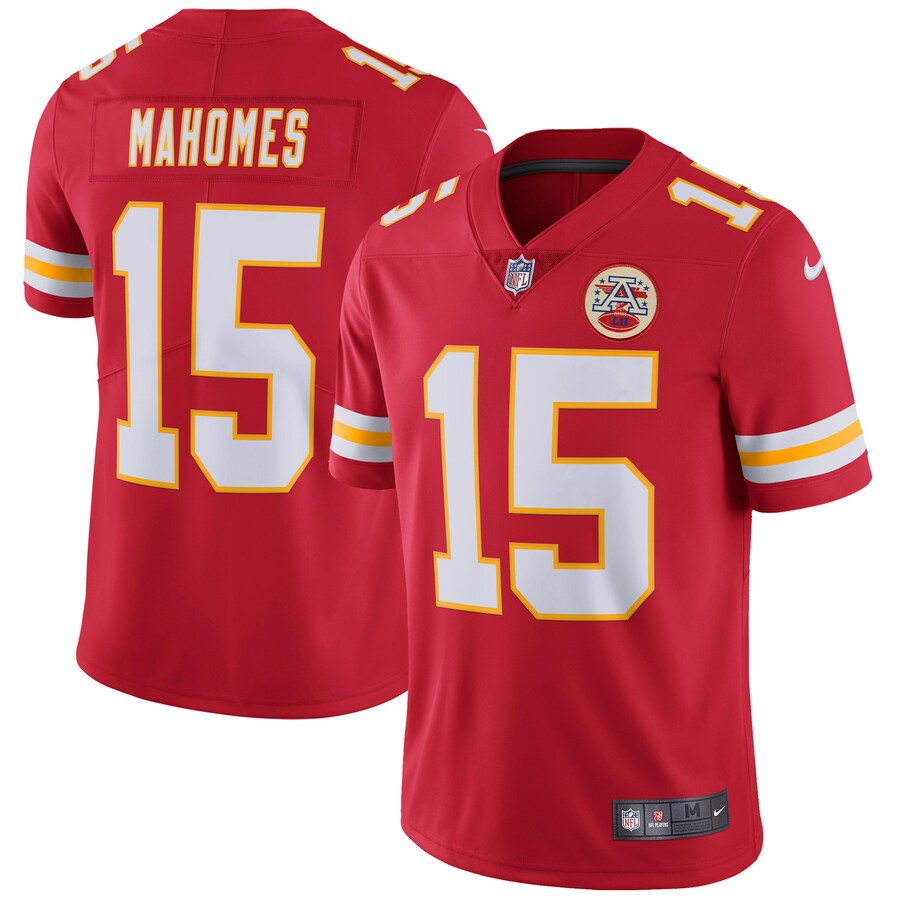 Men's Kansas City Chiefs Patrick Mahomes Nike Red Vapor Untouchable Limited Jersey - ujerseystore