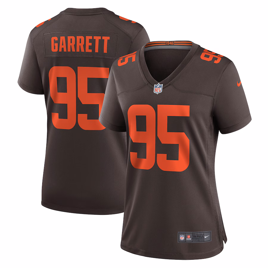 Women's Cleveland Browns Myles Garrett Nike Brown Alternate Game Jersey - ujerseystore