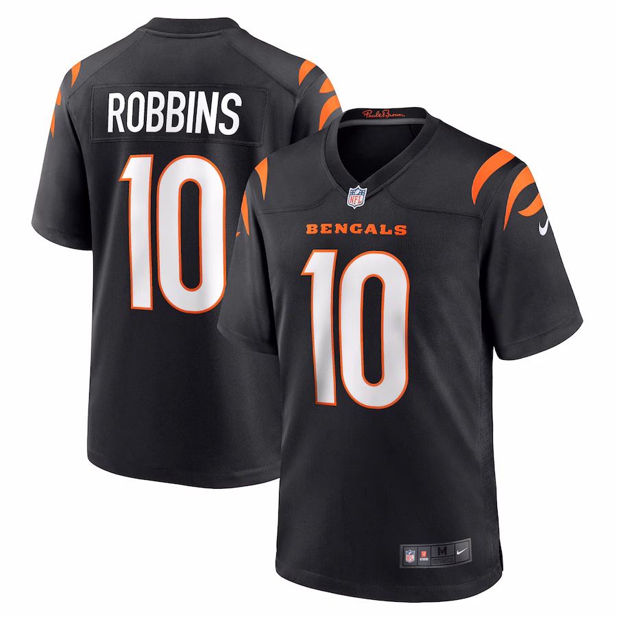 Men's Cincinnati Bengals Brad Robbins Nike  Black Team Game Jersey - ujerseystore