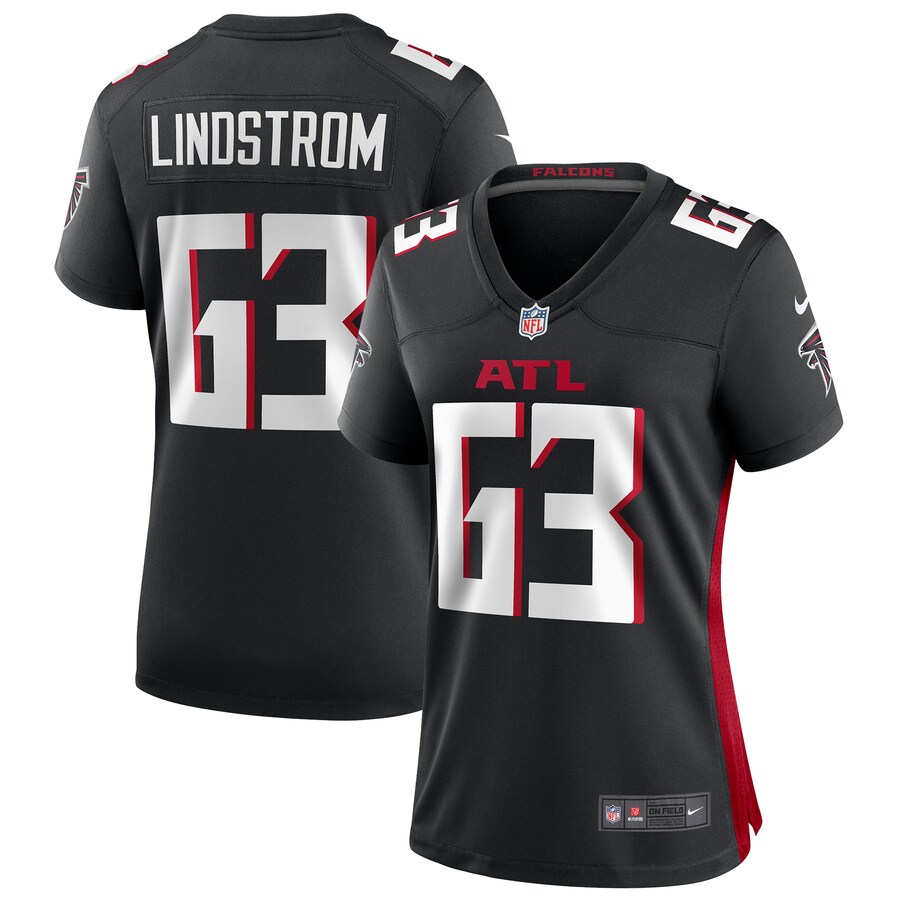 Women's Atlanta Falcons Chris Lindstrom Nike Black Game Jersey - ujerseystore