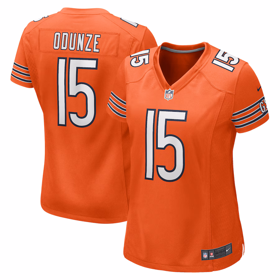 Women's Chicago Bears Rome Odunze Nike  Orange Alternate Game Jersey - ujerseystore
