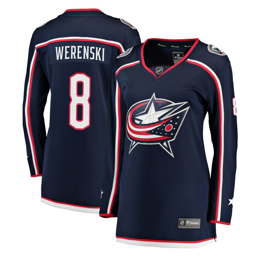Women's Columbus Blue Jackets Zach Werenski Fanatics Branded Navy Breakaway Jersey - ujerseystore