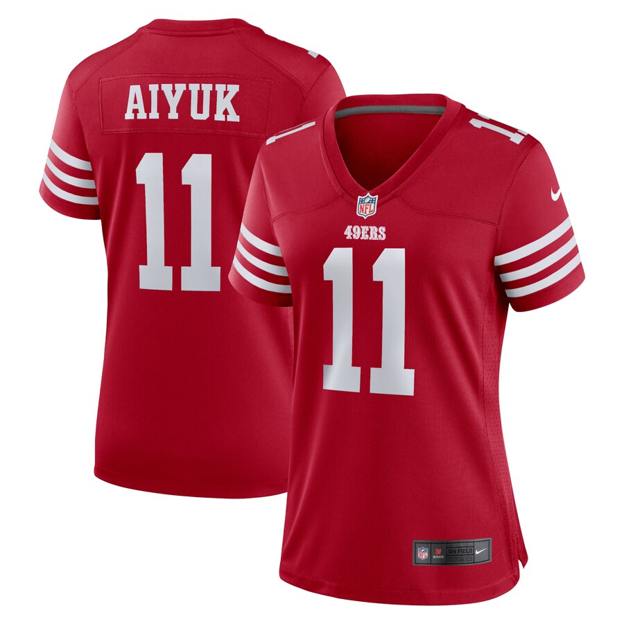 Women's San Francisco 49ers Brandon Aiyuk Nike Scarlet Game Player Jersey - ujerseystore