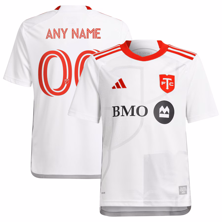 Youth Toronto FC  adidas White 2024 GTA Kit Replica Custom Jersey - ujerseystore
