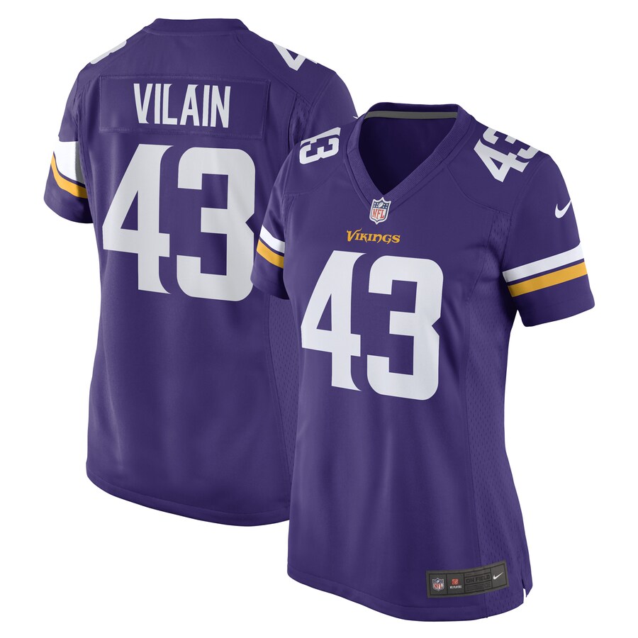 Women's Minnesota Vikings Luiji Vilain Nike Purple Game Player Jersey - ujerseystore