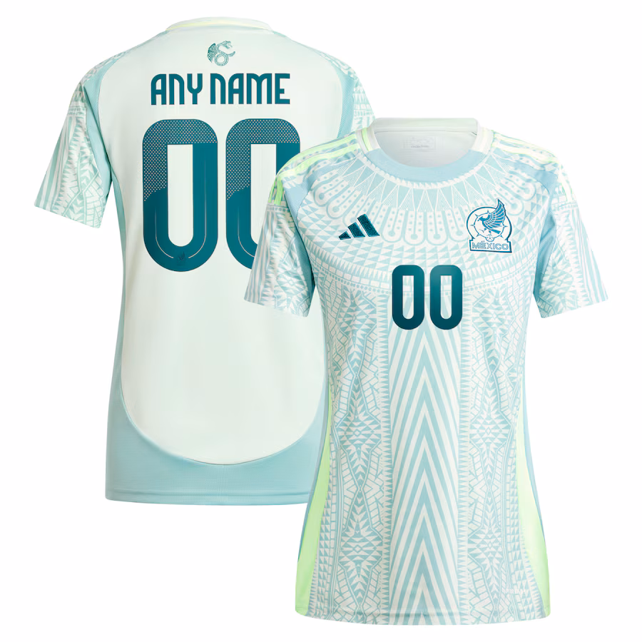 Women's Mexico National Team  adidas Green 2024 Away Replica Custom Jersey - ujerseystore