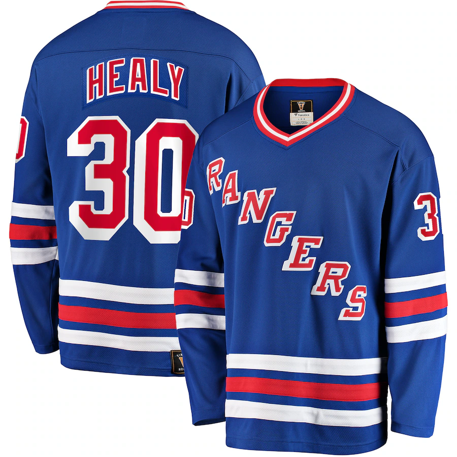 Men's New York Rangers Glenn Healy Fanatics Blue Premier Breakaway Retired Player Jersey - ujerseystore