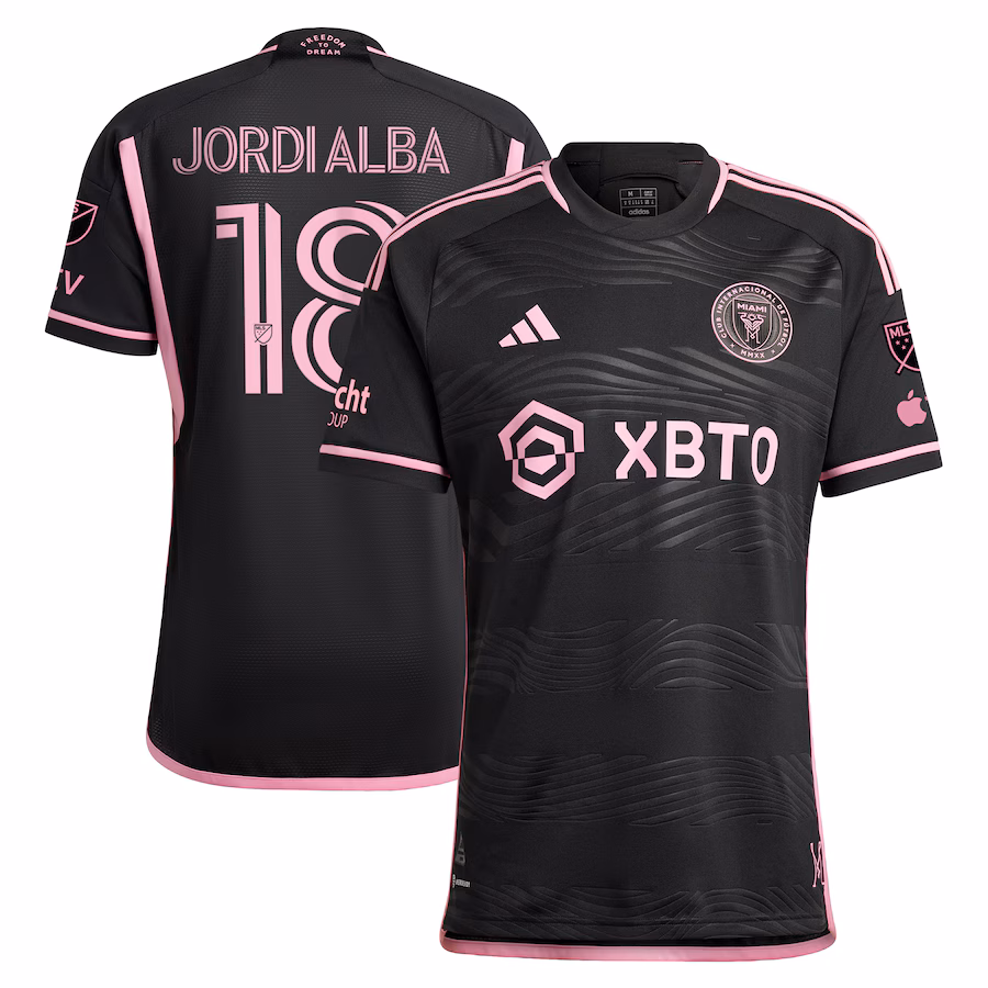 Men's Inter Miami CF Jordi Alba Ramos adidas Black 2023 La Noche Authentic Player Jersey - ujerseystore