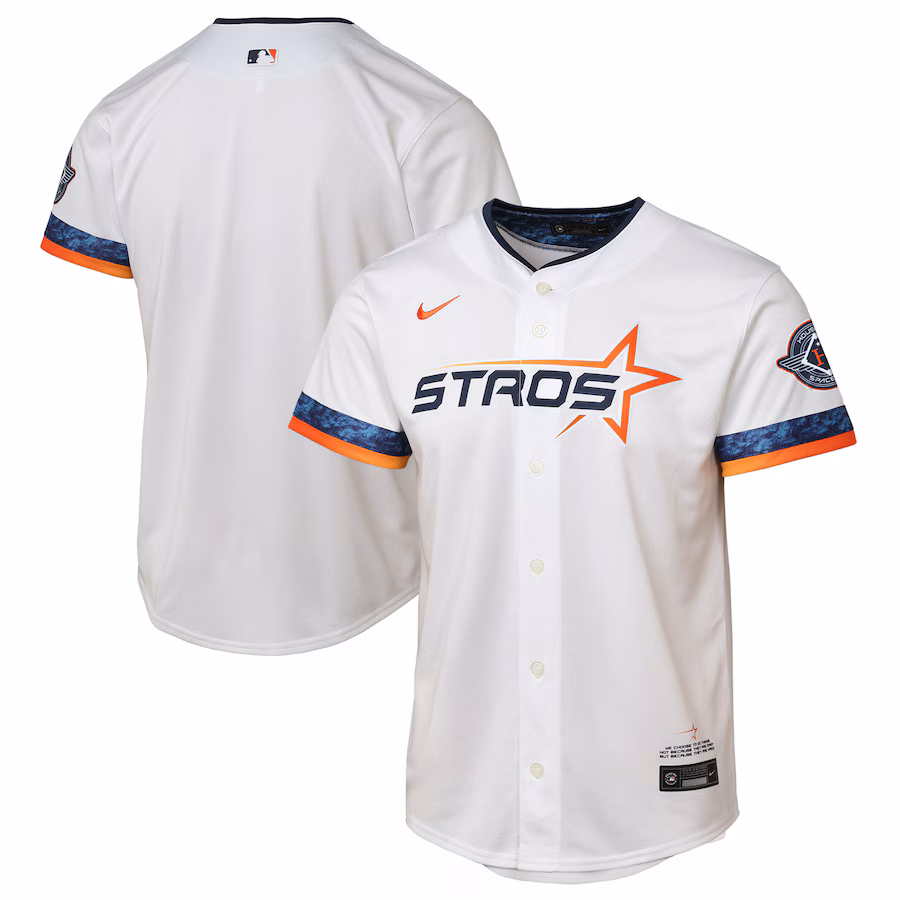 Youth Houston Astros Nike White 2025 City Connect Limited Jersey - ujerseystore
