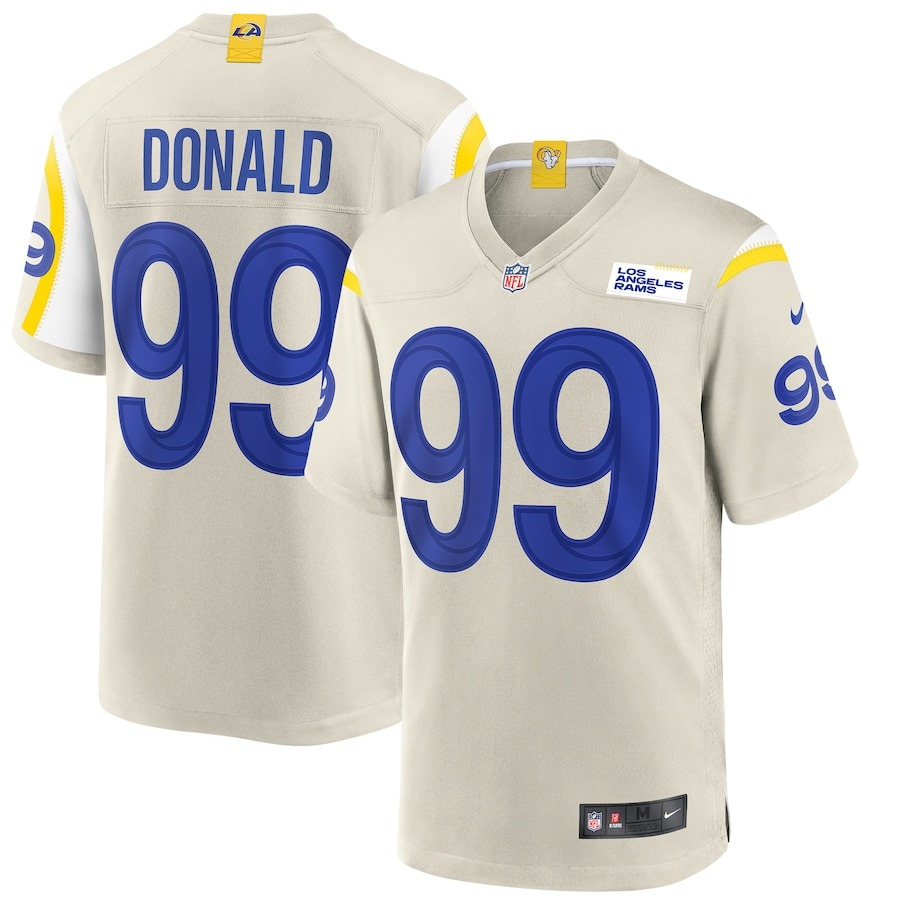 Men's Los Angeles Rams Aaron Donald Nike Bone Player Game Jersey - ujerseystore