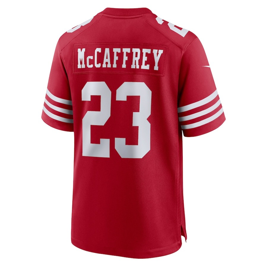 Men's San Francisco 49ers Christian McCaffrey Nike Scarlet Game Player Jersey - ujerseystore
