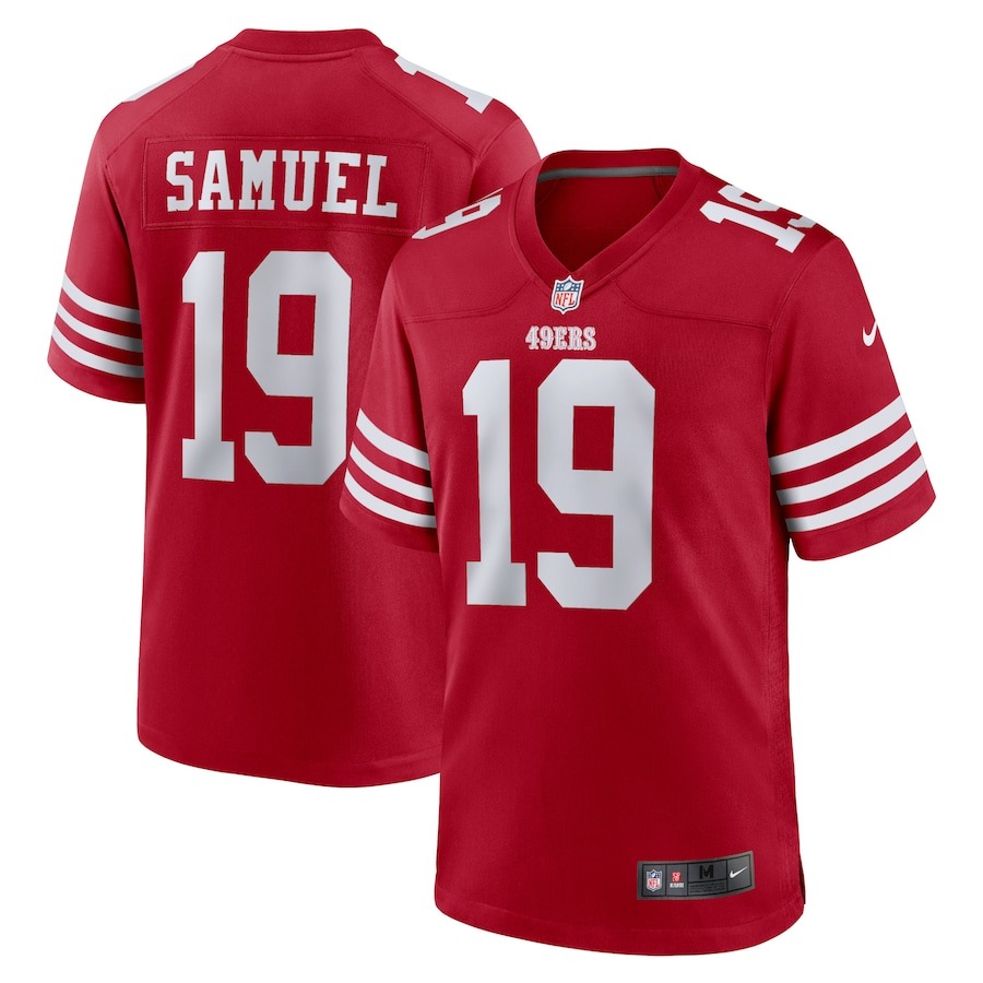 Women's San Francisco 49ers Deebo Samuel Nike Scarlet Team Game Jersey - ujerseystore