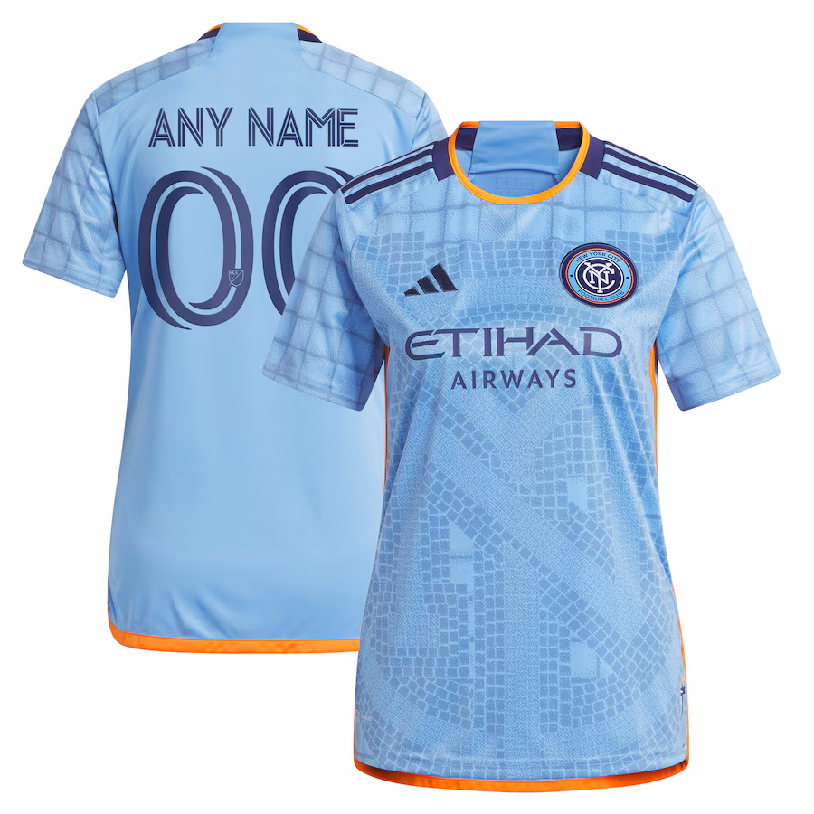 Women's New York City FC adidas Light Blue 2023 The Interboro Kit Replica Custom Jersey - ujerseystore