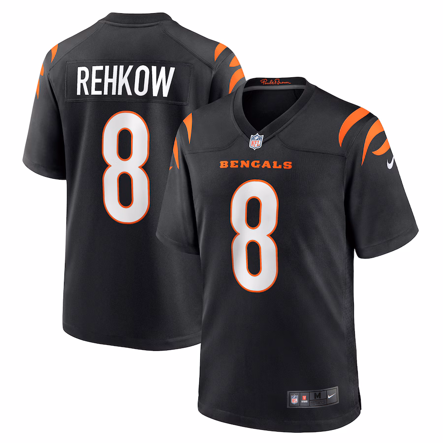 Men's Cincinnati Bengals Ryan Rehkow Nike Black Game Jersey - ujerseystore