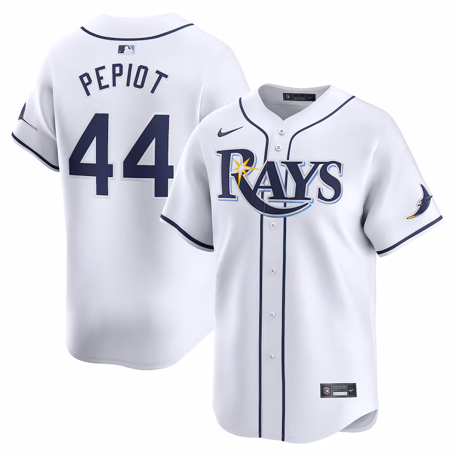 Men's Tampa Bay Rays Ryan Pepiot Nike White Home Limited Player Jersey - ujerseystore