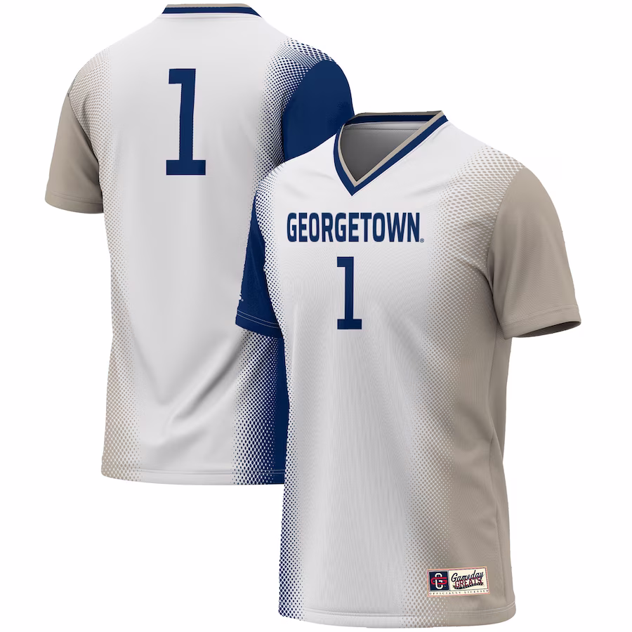 #1 Georgetown Hoyas GameDay Greats Youth  Lightweight Women's Soccer Jersey - White - ujerseystore