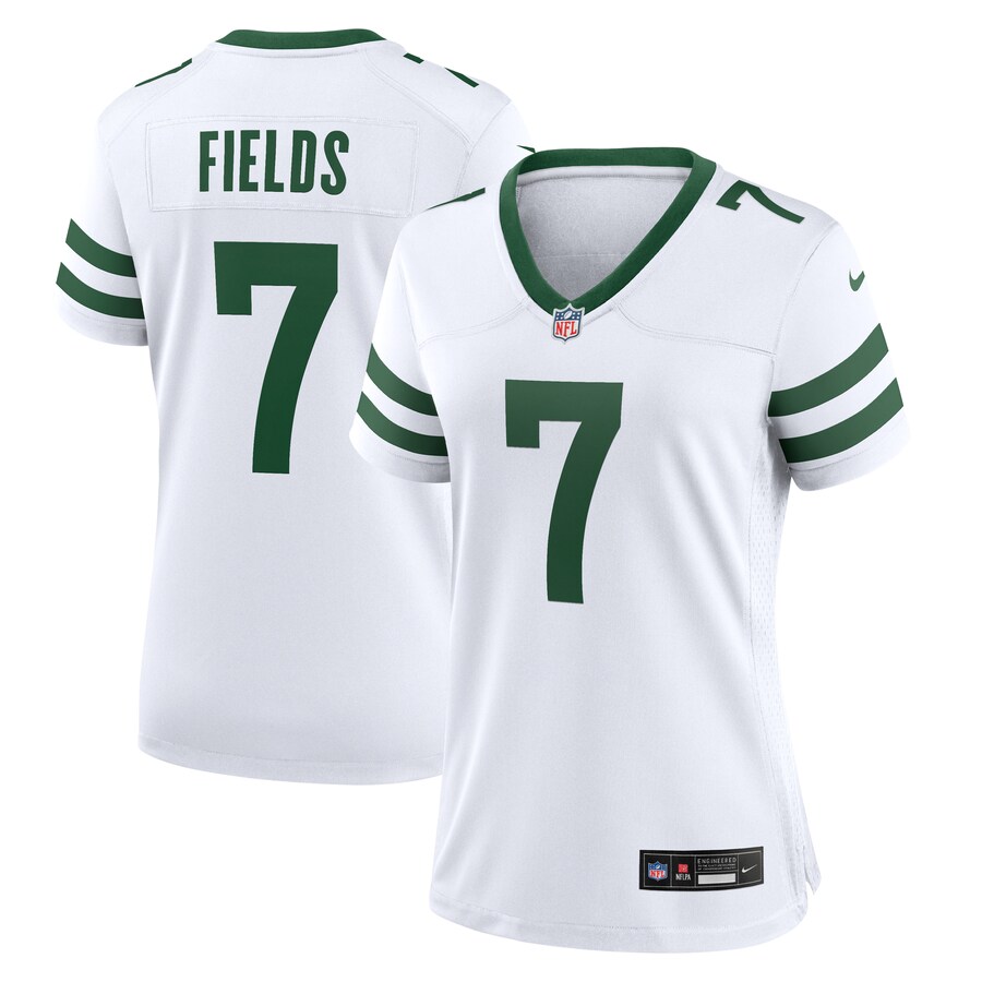 Women's New York Jets Justin Fields Nike White Game Jersey - ujerseystore