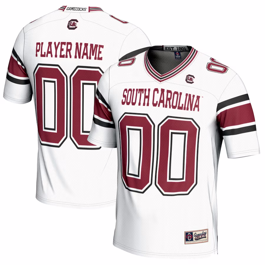 South Carolina Gamecocks GameDay Greats Youth NIL Pick-A-Player Football Jersey - White - ujerseystore