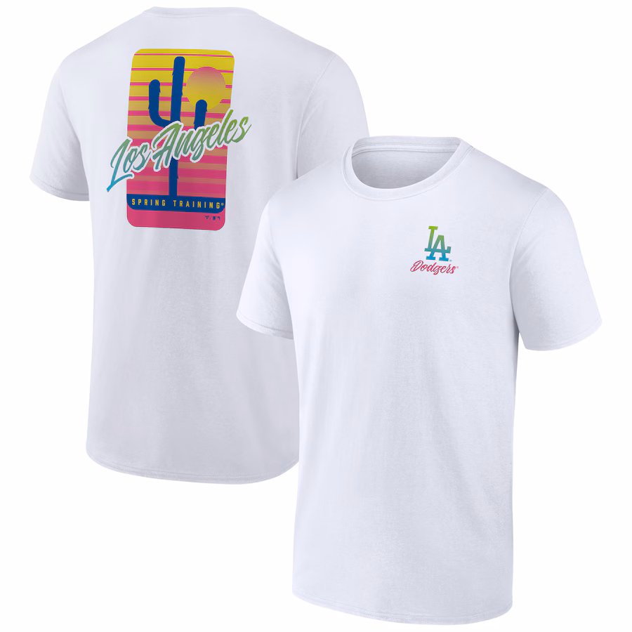 Men's Los Angeles Dodgers White Spring Break T-Shirt - ujerseystore