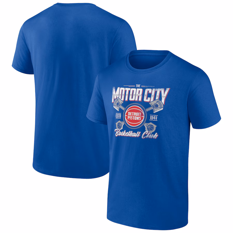 Men's Detroit Pistons Blue Team Pride T-Shirt - ujerseystore