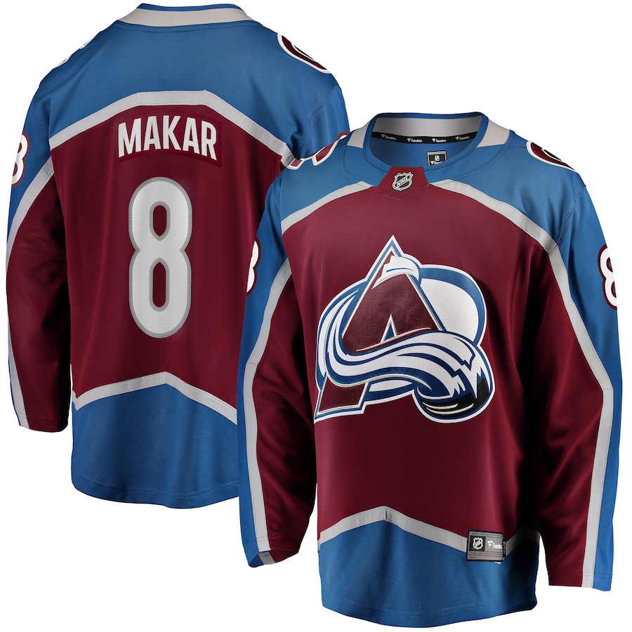 Men's Colorado Avalanche Cale Makar Fanatics Branded Burgundy Home Premier Breakaway Player Jersey - ujerseystore