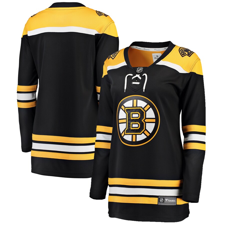 Women's Boston Bruins Fanatics Branded Black Breakaway Home Jersey - ujerseystore