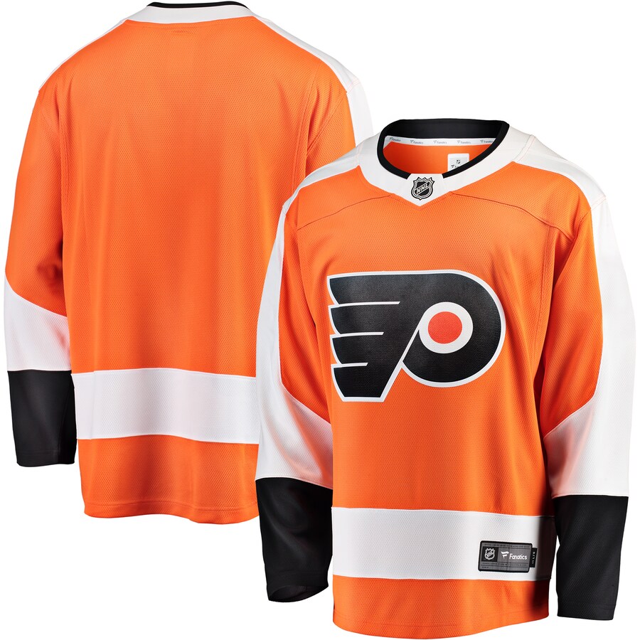Men's Philadelphia Flyers Fanatics Branded Orange Breakaway Home Jersey - ujerseystore