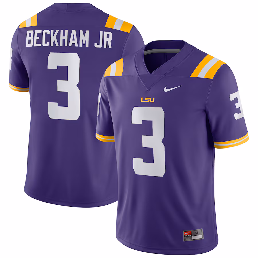 Men's Nike Odell Beckham Jr Purple LSU Tigers Game Jersey - ujerseystore